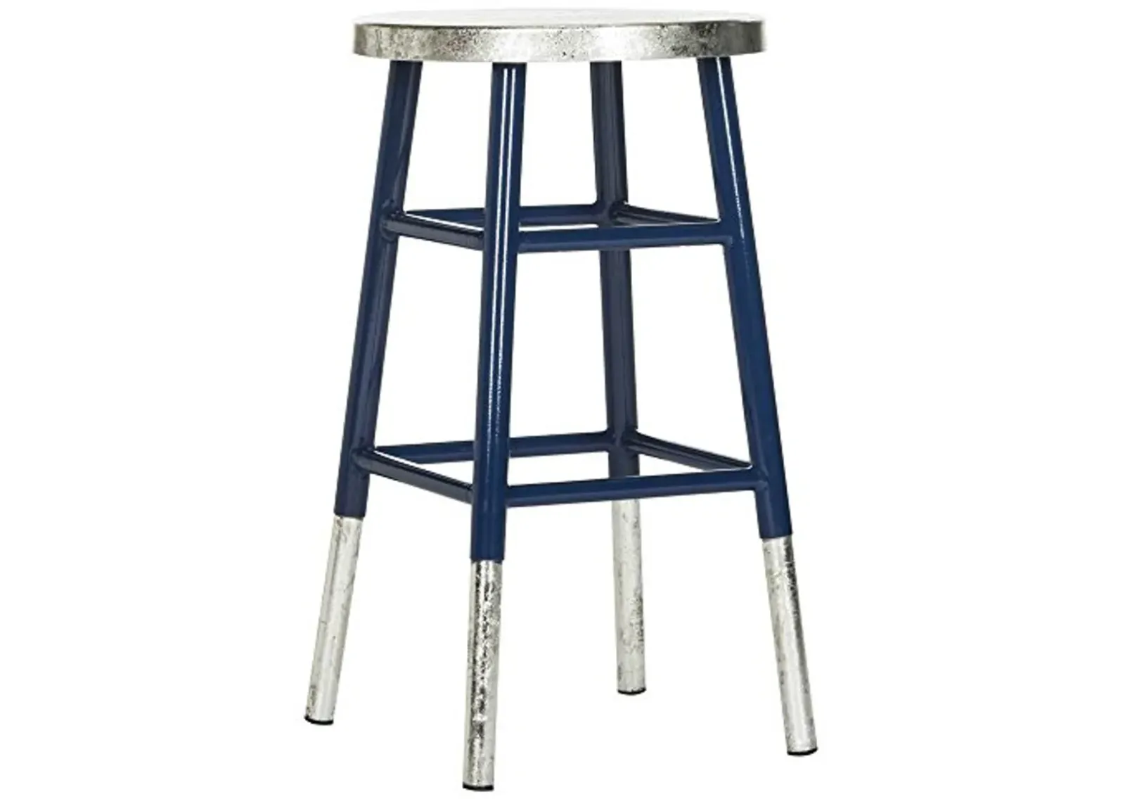 Safavieh Home Collection Kenzie Navy Blue and Silver Dipped Counter Stool