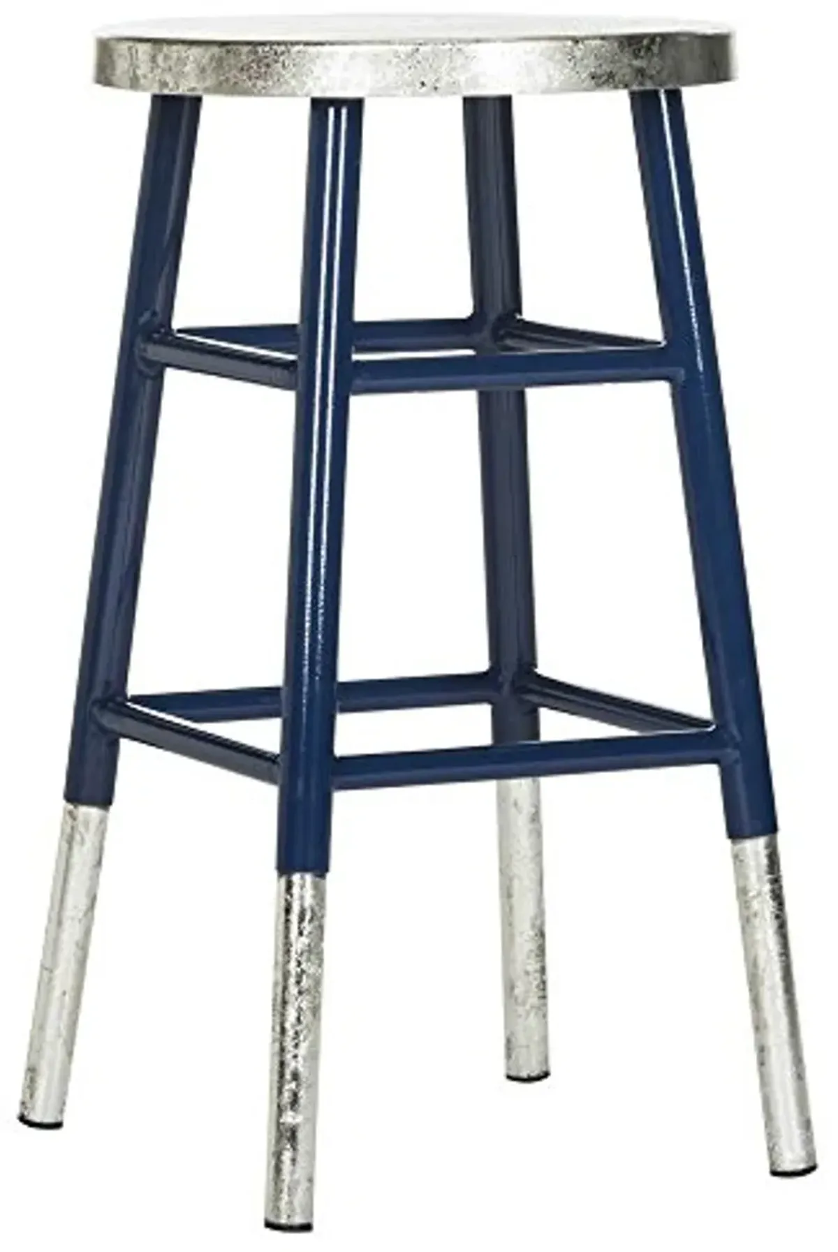 Safavieh Home Collection Kenzie Navy Blue and Silver Dipped Counter Stool