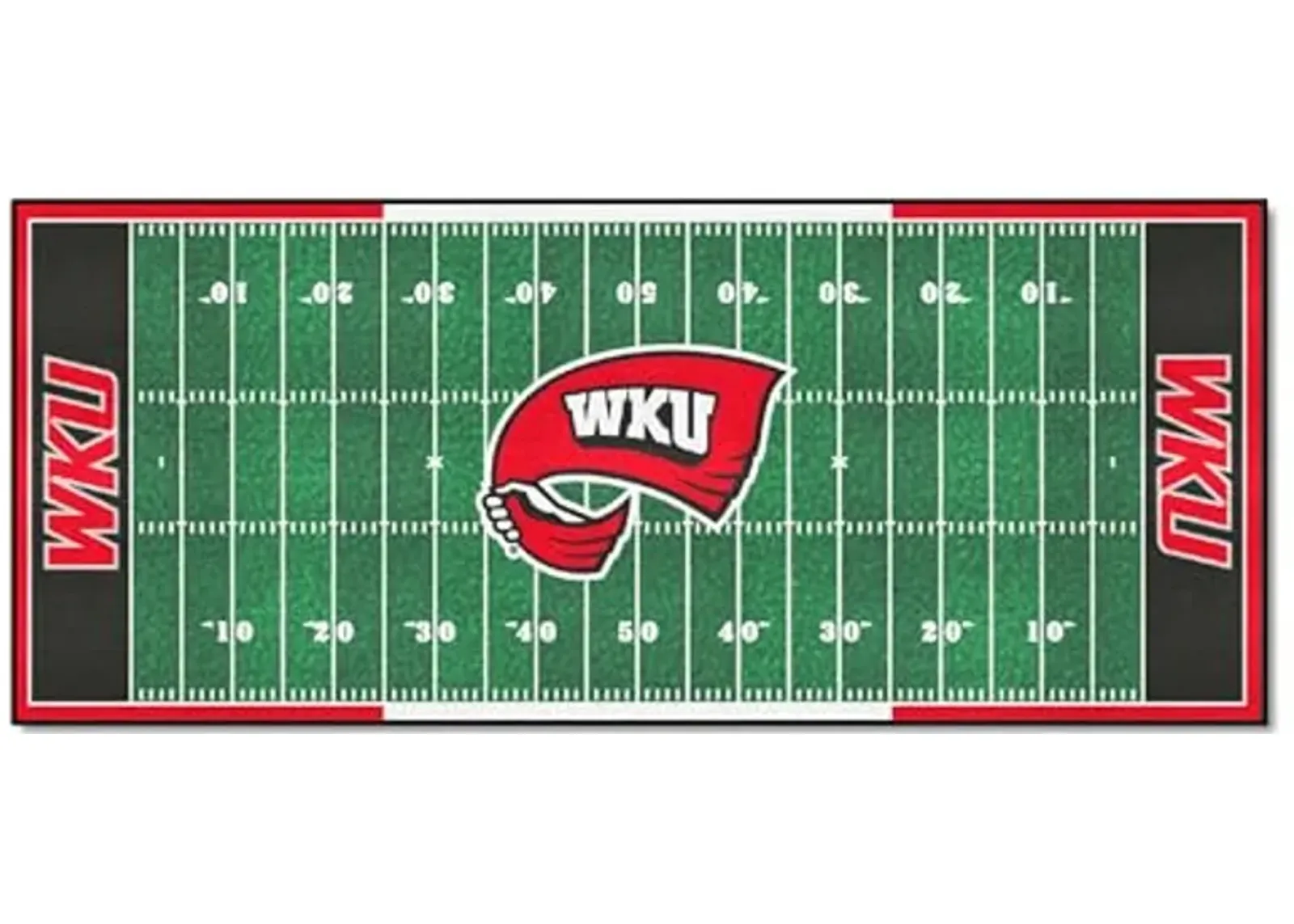 FANMATS 21709 NCAA - Western Kentucky Hilltoppers Field Runner Rug - 30in. x 72in.