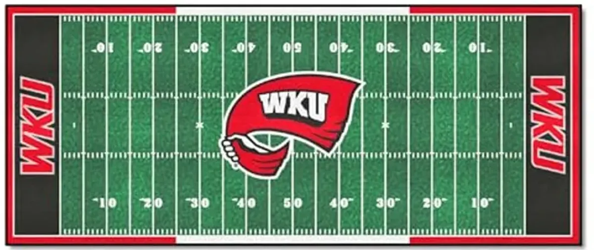 FANMATS 21709 NCAA - Western Kentucky Hilltoppers Field Runner Rug - 30in. x 72in.