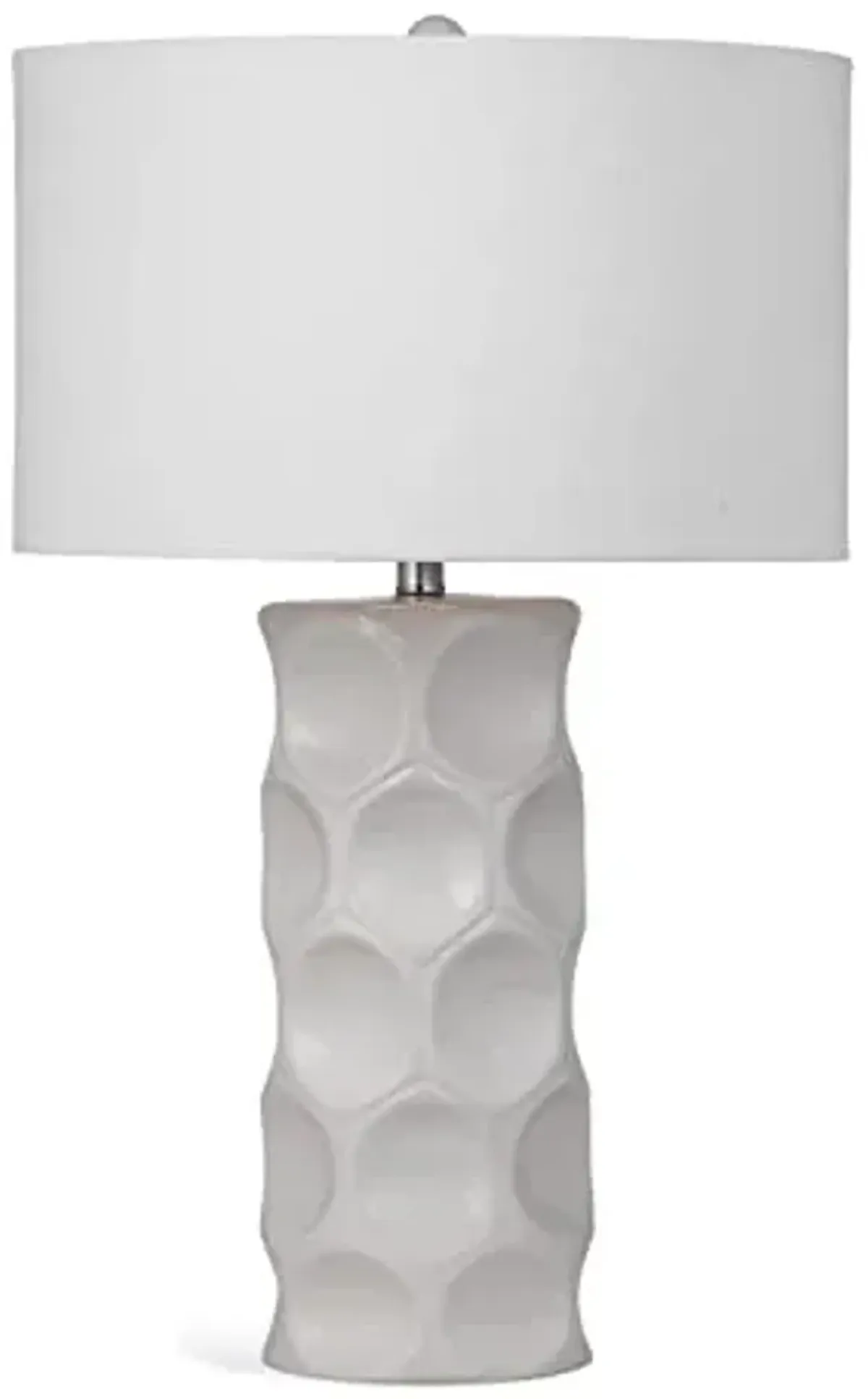 Bassett Mirror L3339TEC Ceramic Cassidy Table Lamp, Off-White
