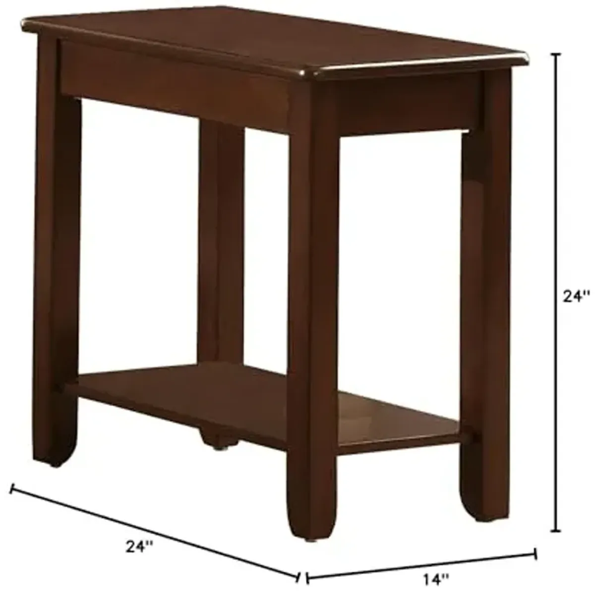 Lexicon Homelegance Carrier Chairside Table with Lower Shelf, Cherry