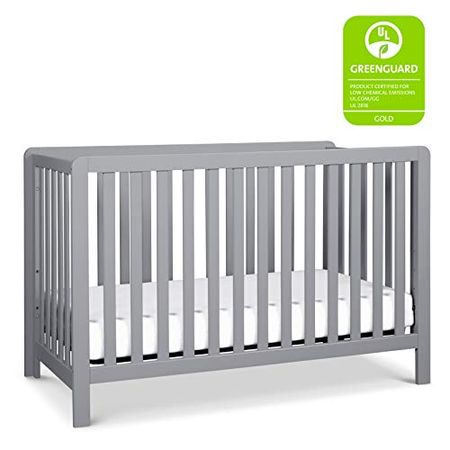 Carter's by DaVinci Colby 4-in-1 Low-Profile Convertible Crib in Grey, Greenguard Gold Certified