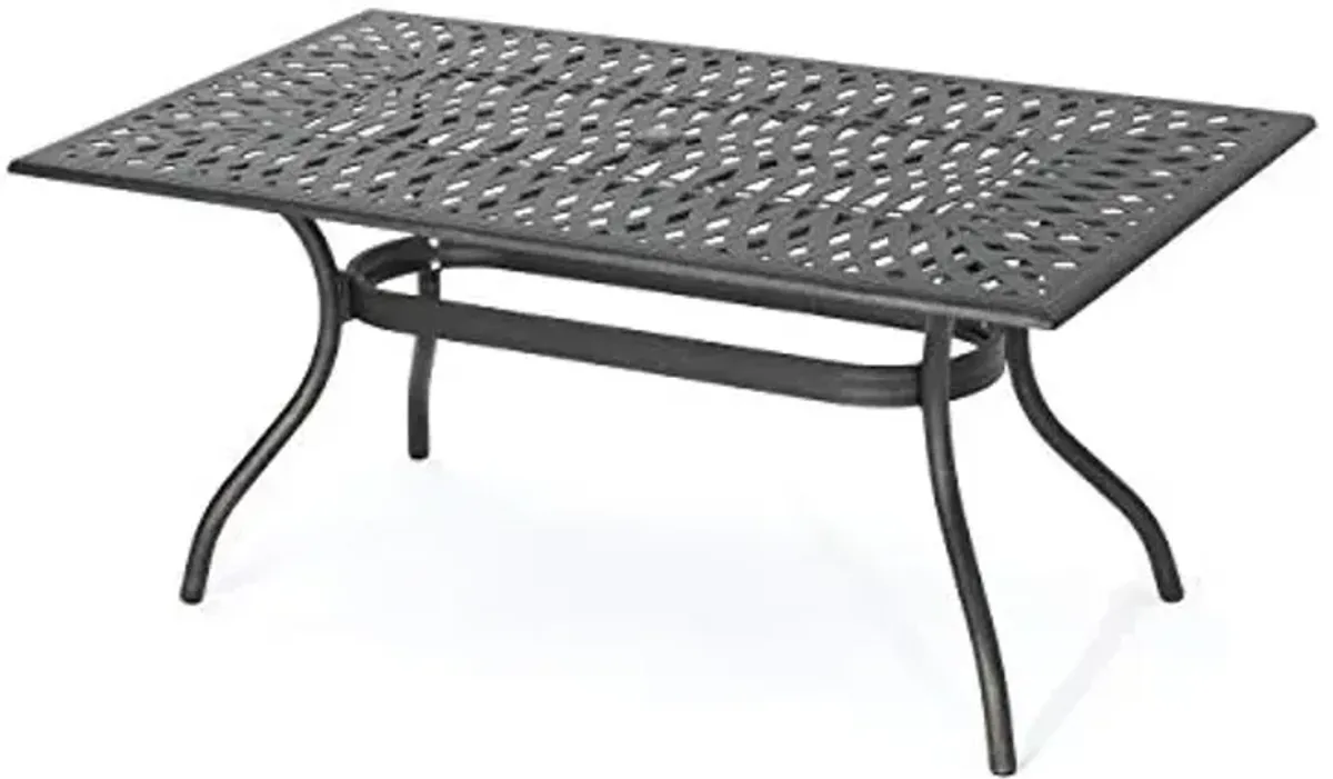 Christopher Knight Home 300672 Augusta Outdoor Cast Aluminum Dining Table | Perfect for Patio | in Shiny Copp, Copper