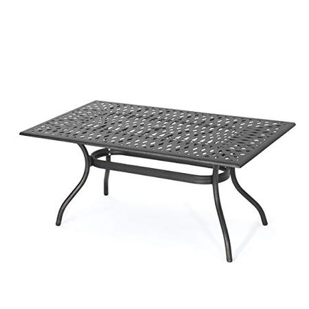 Christopher Knight Home 300672 Augusta Outdoor Cast Aluminum Dining Table | Perfect for Patio | in Shiny Copp, Copper