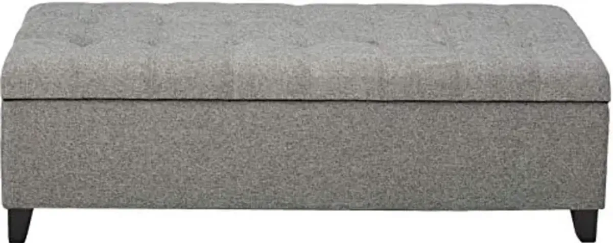 Christopher Knight Home Mission Fabric Storage Ottoman, Grey