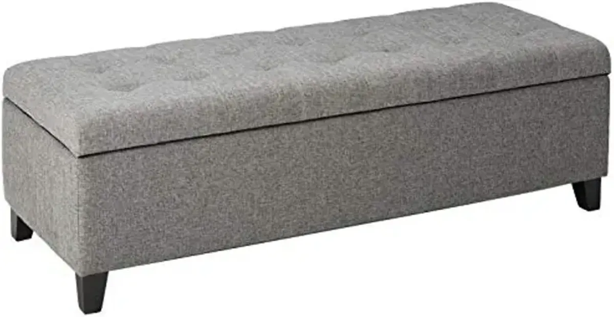 Christopher Knight Home Mission Fabric Storage Ottoman, Grey