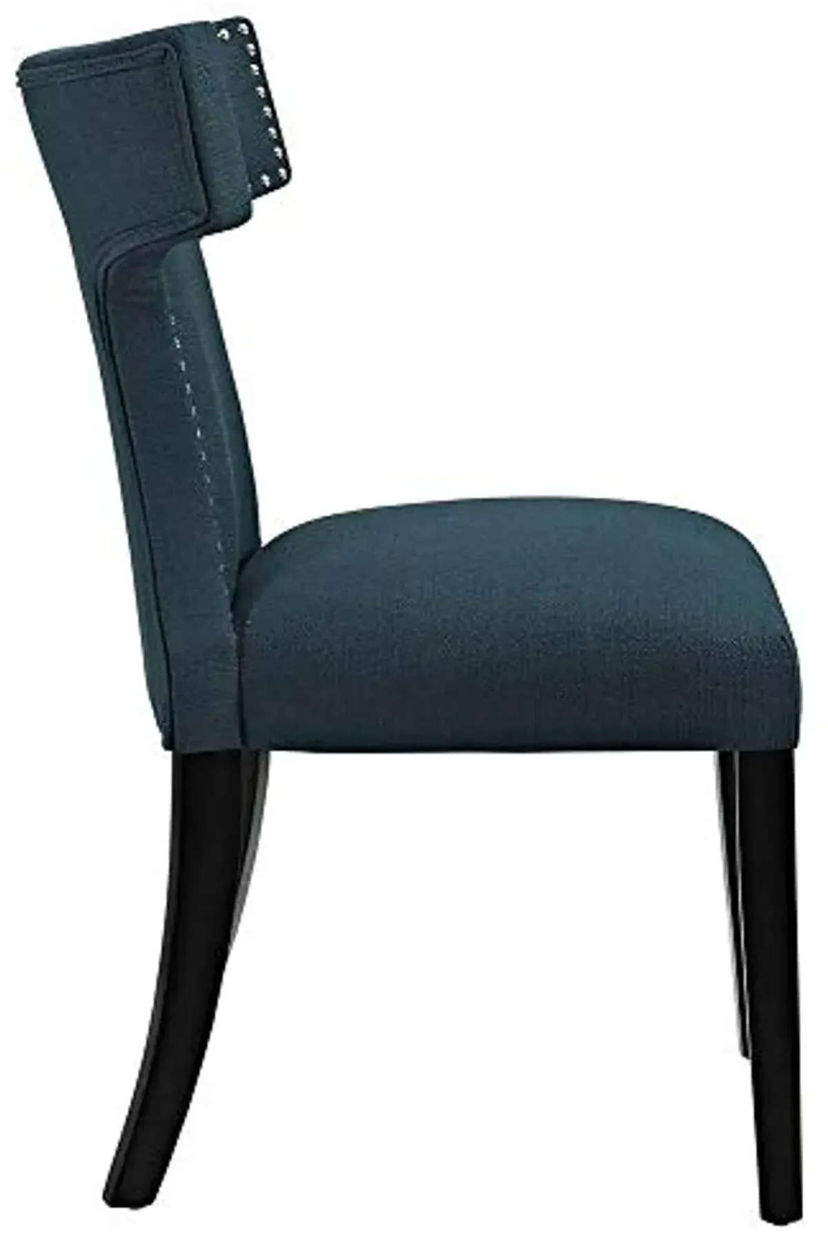 Modway Baron Curve Mid-Century Modern Upholstered Fabric with Nailhead Trim, Two Chairs, Azure