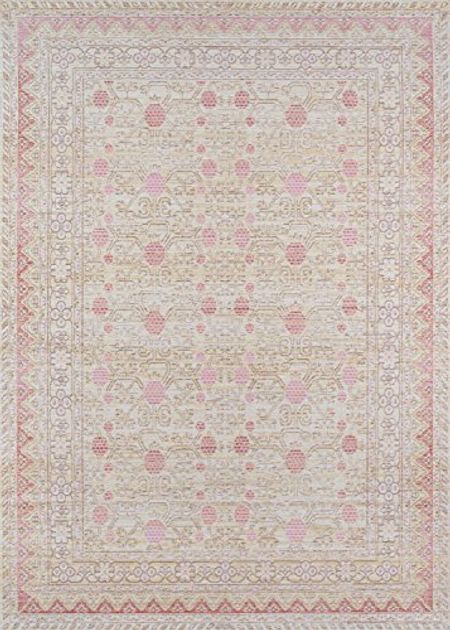 Momeni Rugs Isabella Traditional Oriental Flat Weave Area Rug, 9'3" x 11'10", Pink