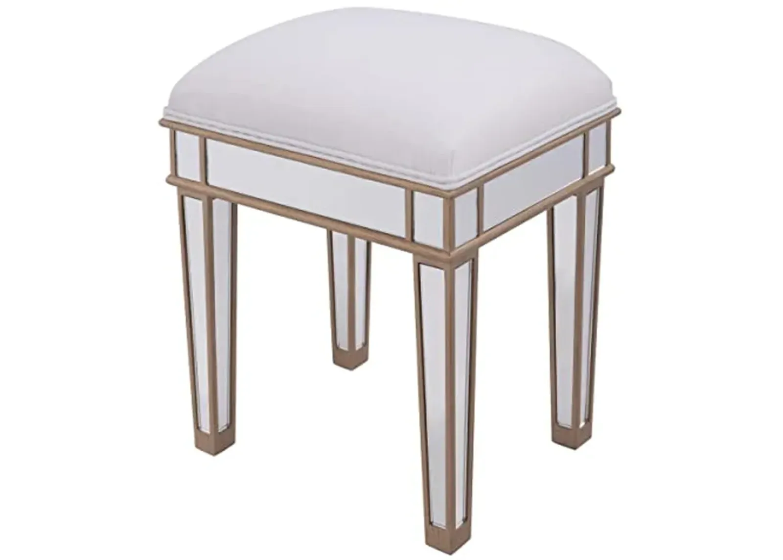 Elegant Decor Dressing Stool, 12345, Gold, Gold/