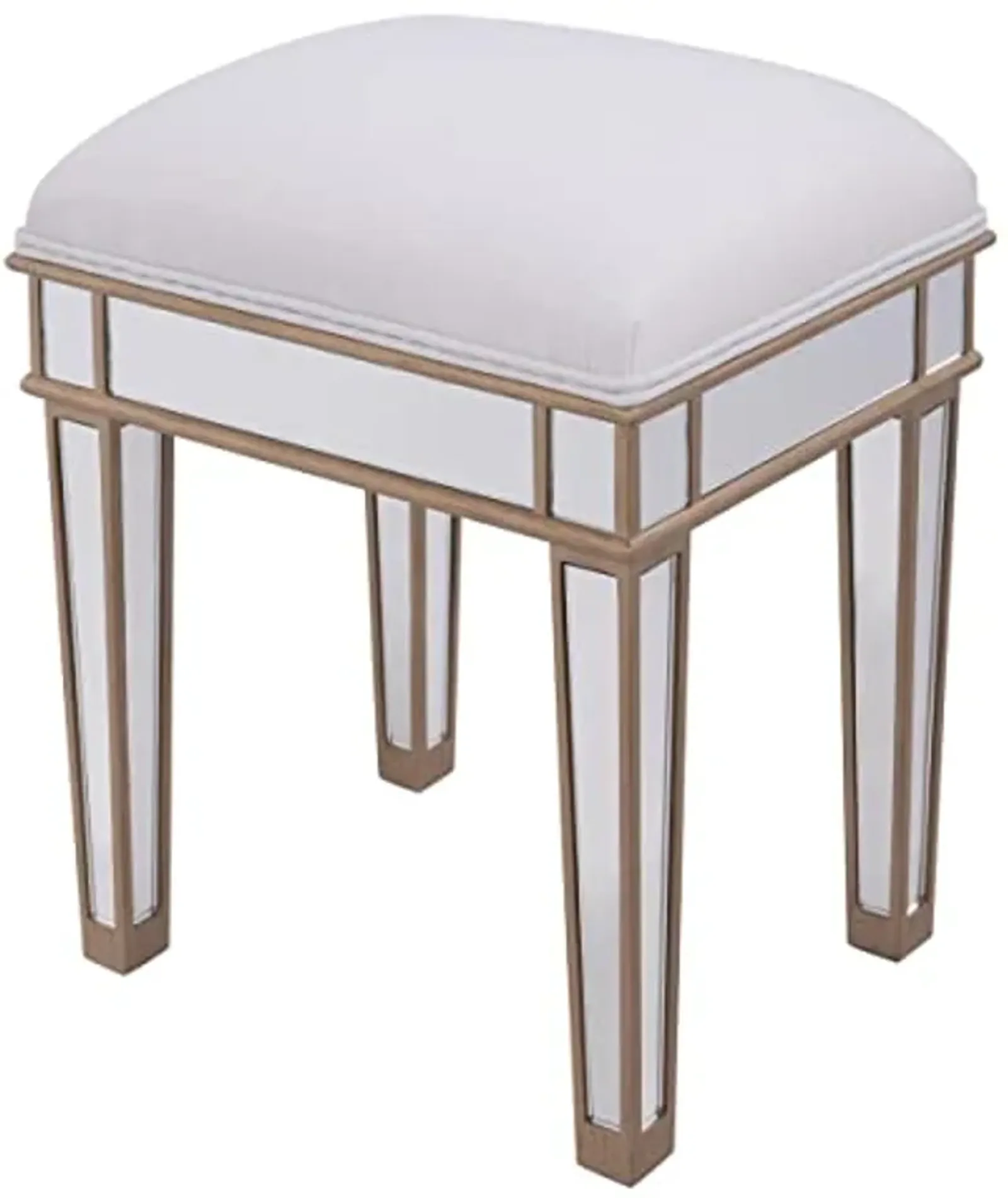 Elegant Decor Dressing Stool, 12345, Gold, Gold/