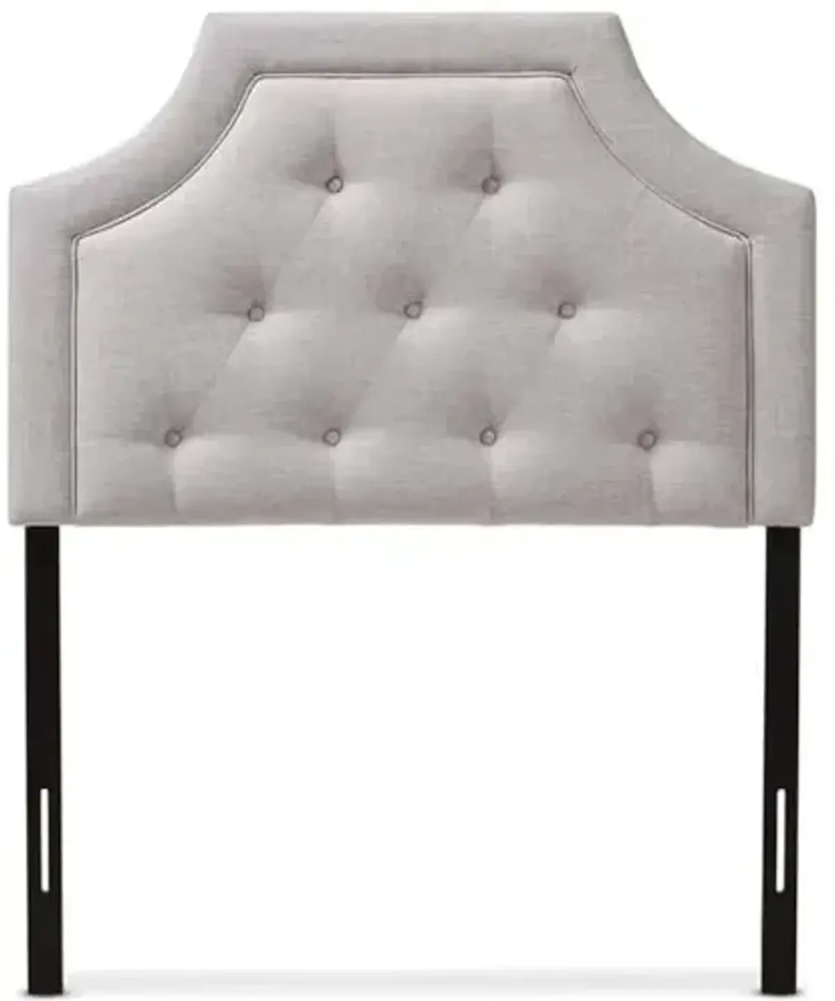 Baxton Studio Mars Fabric Tufted Twin Headboard in Grayish Beige