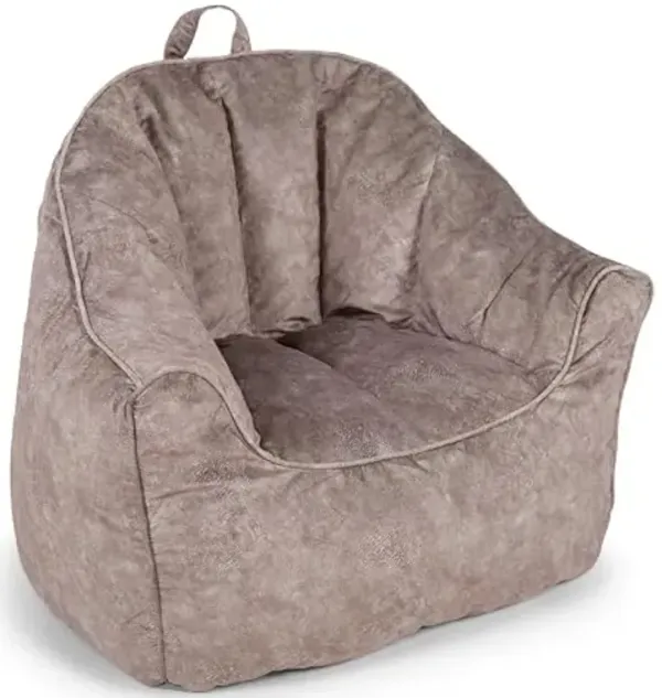 Big Joe Hug Bean Bag Chair, Gray Hyde, Vegan Suede, 3 feet