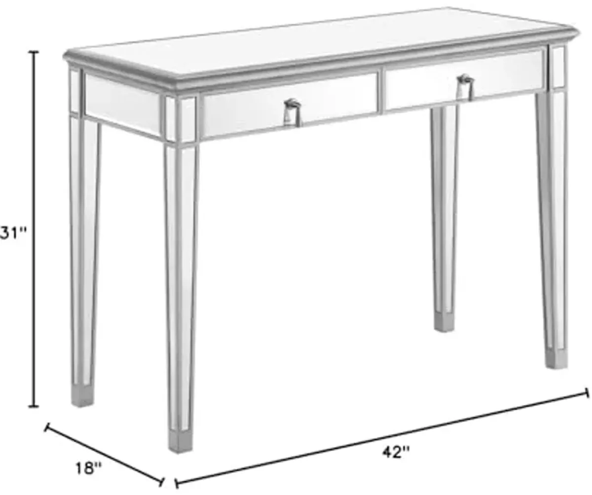 Elegant Decor Vanity Table, 12345, Silver