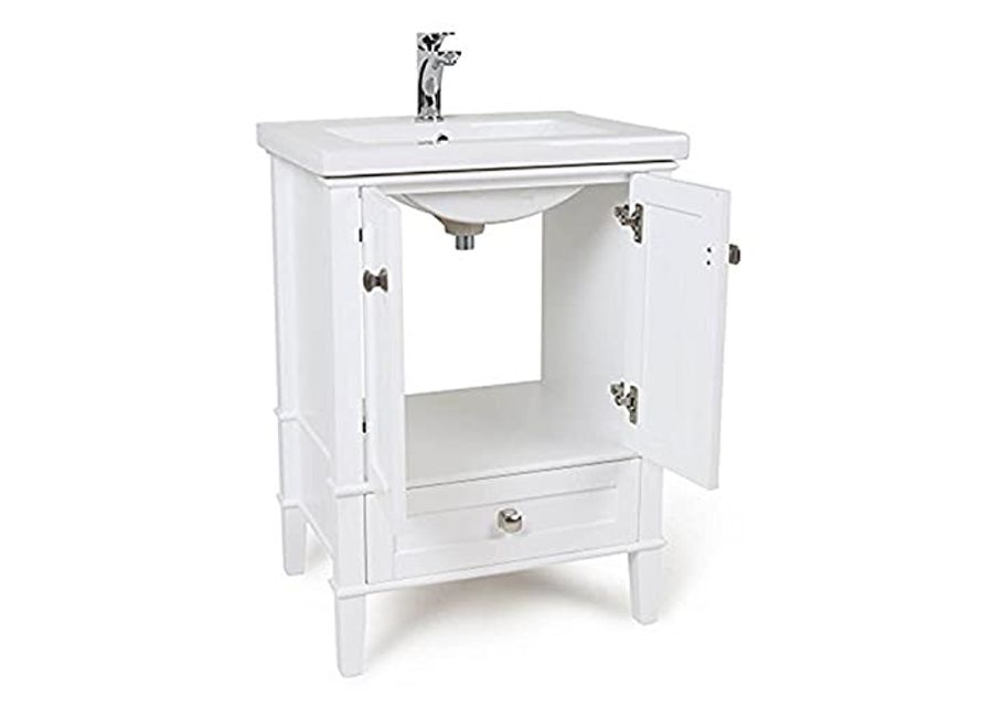 Elegant Decor VF-2001 Single Bathroom Vanity Set, 24", White/VF-2001