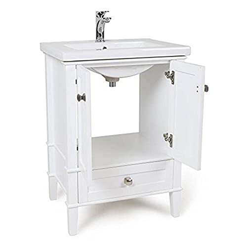 Elegant Decor VF-2001 Single Bathroom Vanity Set, 24", White/VF-2001