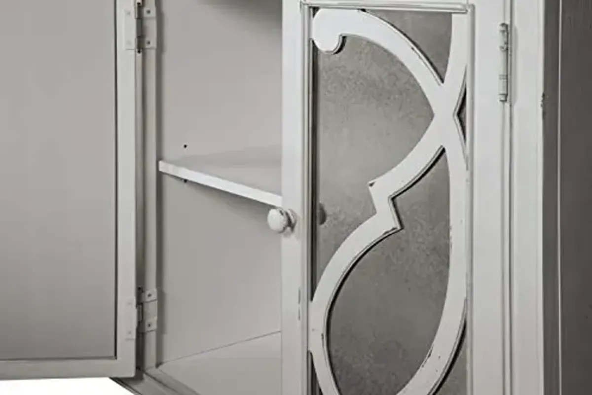 Signature Design by Ashley Mirimyn Vintage Accent Cabinet or TV Stand, Light Gray