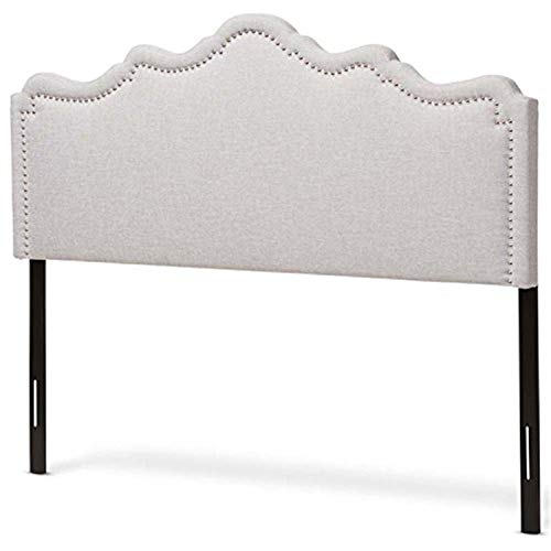 Baxton Studio Nadeen Modern and Contemporary Greyish Beige Fabric King Size Headboard