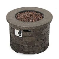 Christopher Knight Home Stillwater Outdoor Circular Firepit, Natural Stone Finish