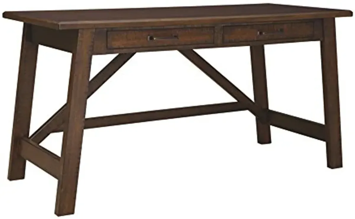 Signature Design by Ashley Baldridge Rustic Home Office Desk, Distressed Brown