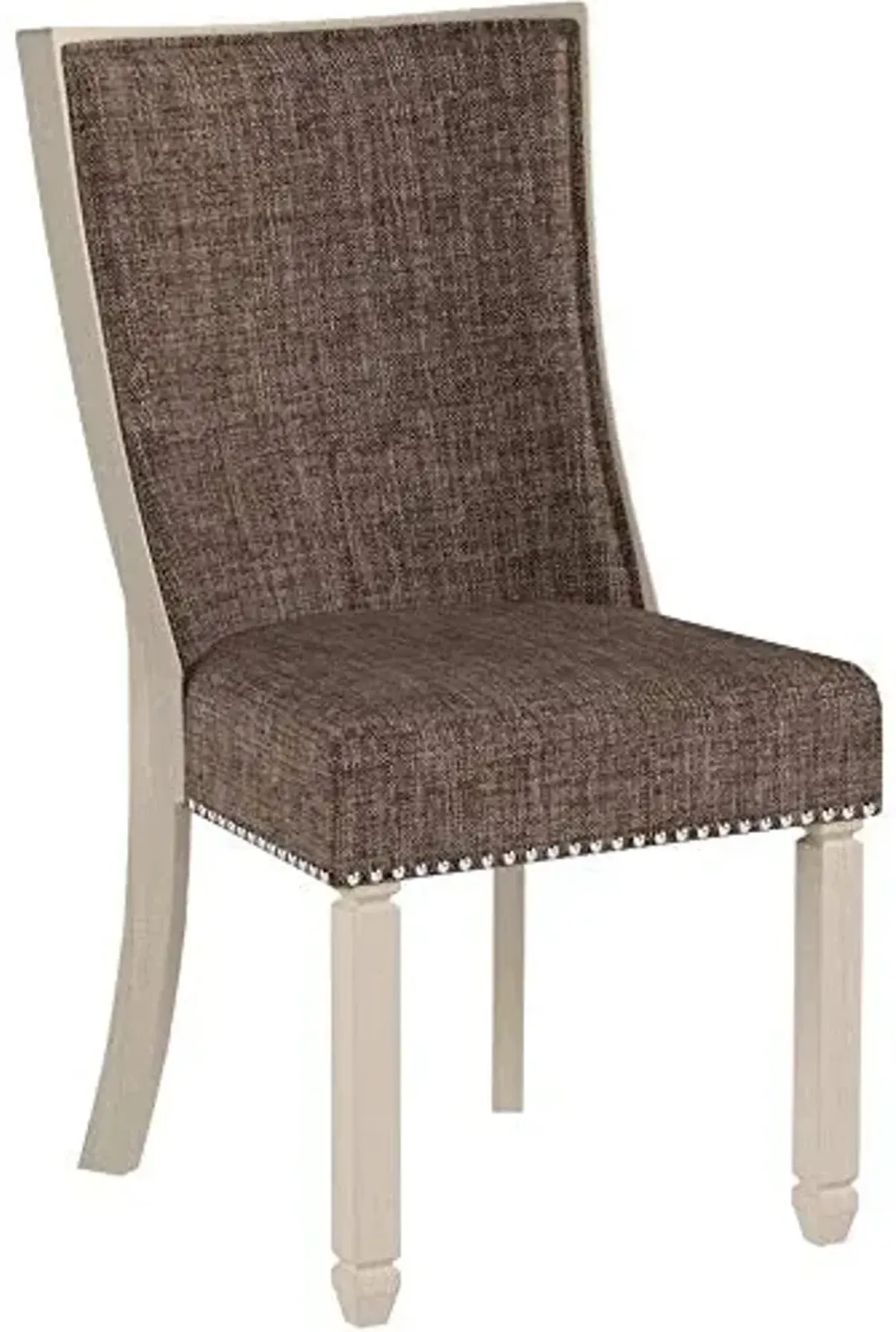 Signature Design by Ashley Bolanburg Modern Farmhouse Upholstered Dining Chair, 2 Count, Brown