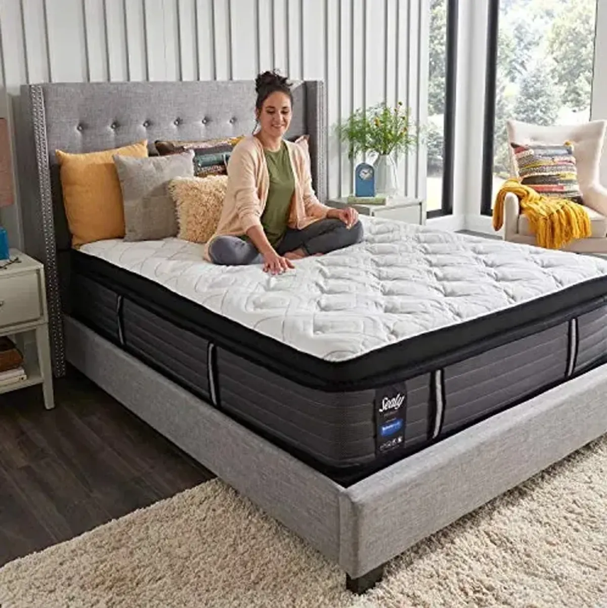 Sealy Response Premium Plush Pillowtop Mattress, Full, White
