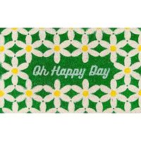 Novogratz Aloha Collection Oh Happy Days Doormat, 1'6" x 2'6", Green