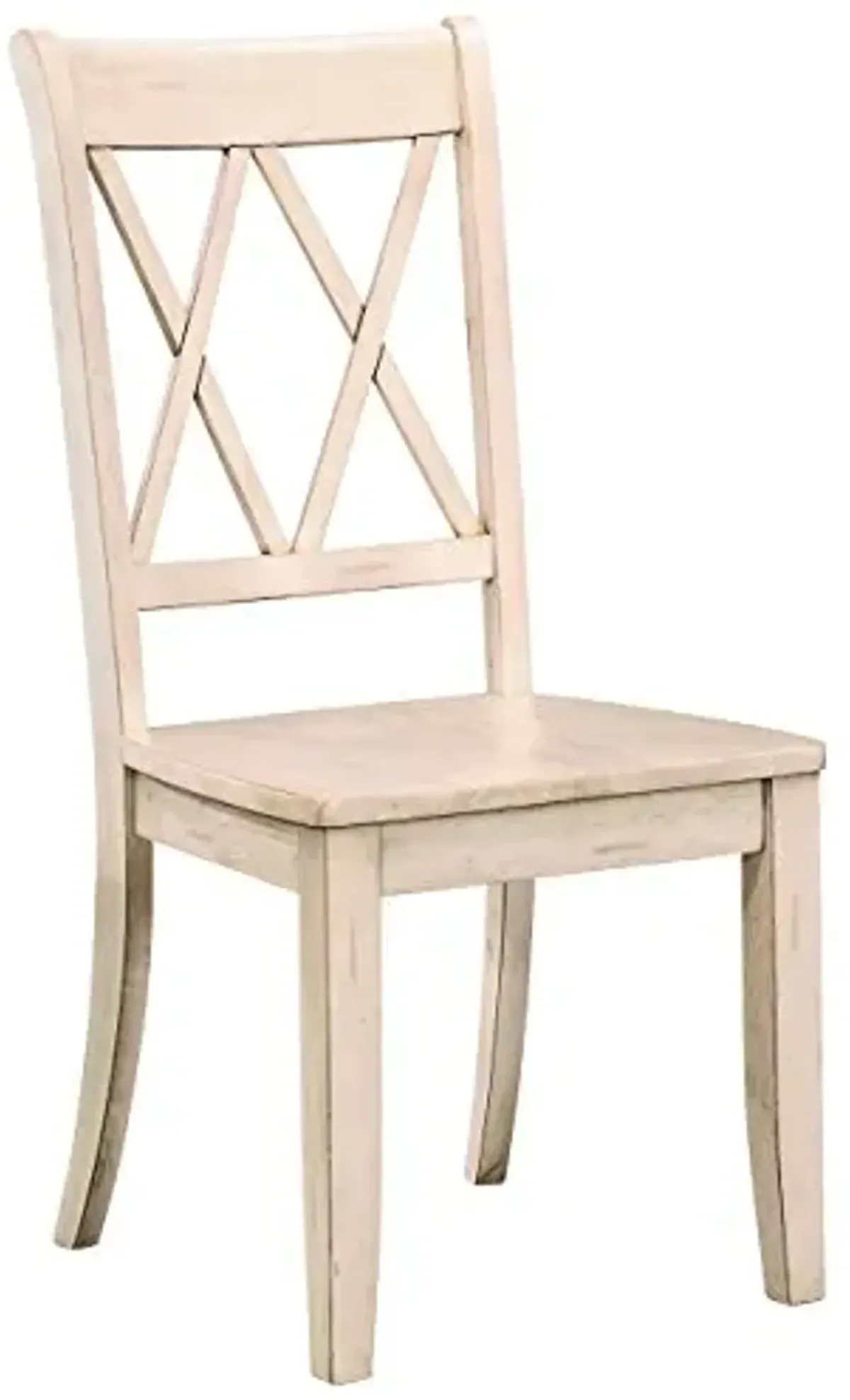 Homelegance Janina Dining Room Chairs Set of 2, Modern Farmhouse Dining Chairs Set of 2, Solid Wood, X Cross Back, Traditional Modern Ranch Style Kitchen For Table, Armless, Easy Assembly, White
