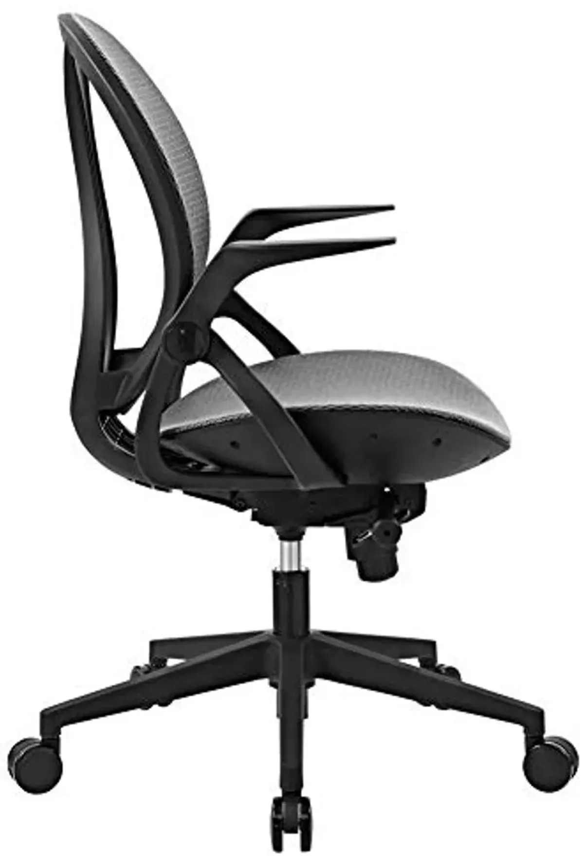 Modway Conduct Mesh Modern Office Chair With Flip-Up Arms in Gray