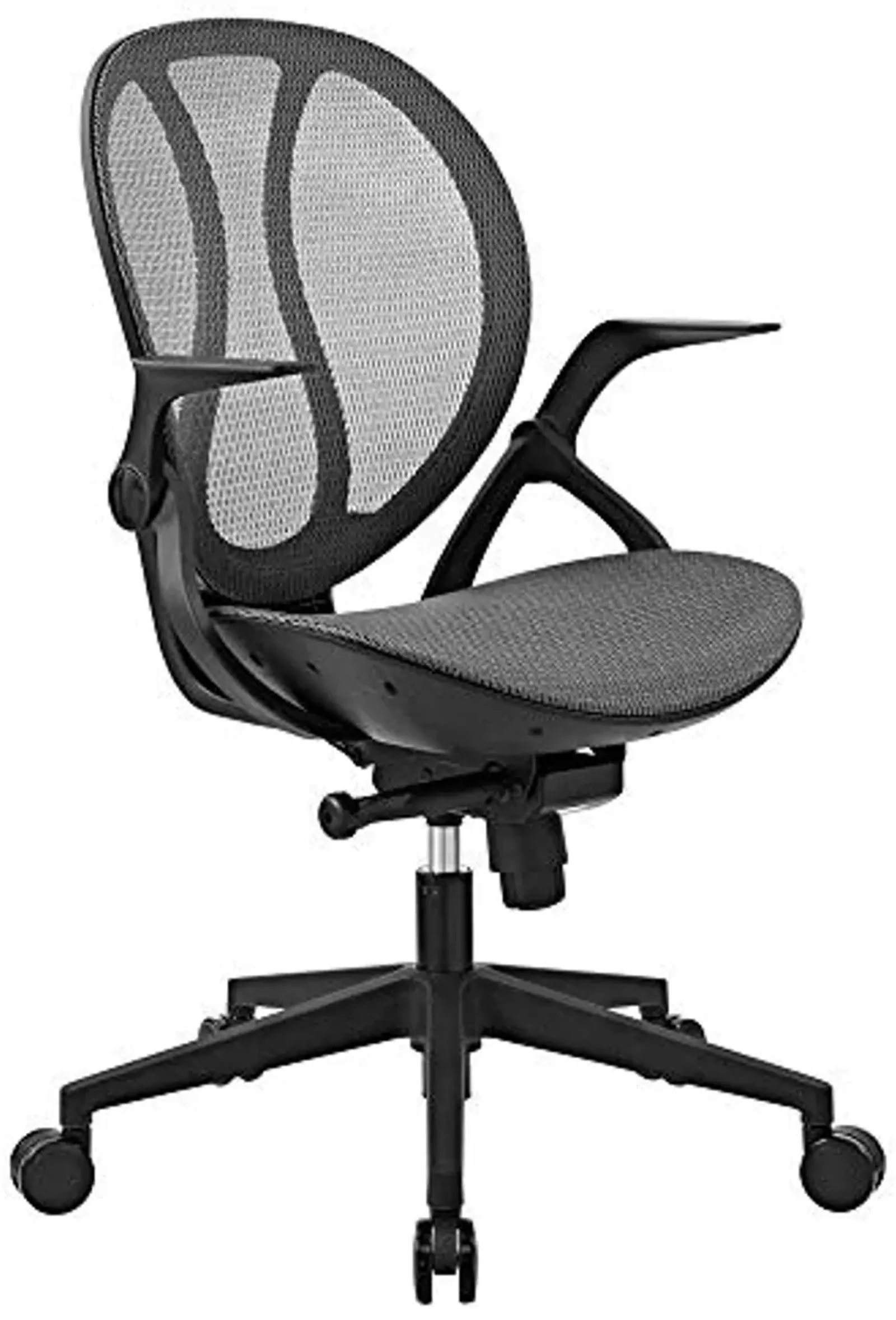 Modway Conduct Mesh Modern Office Chair With Flip-Up Arms in Gray