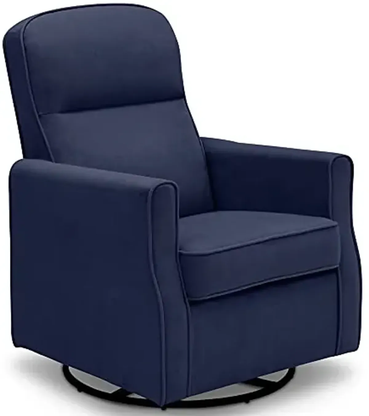Delta Children Clair Slim Nursery Glider Swivel Rocker Chair, Navy