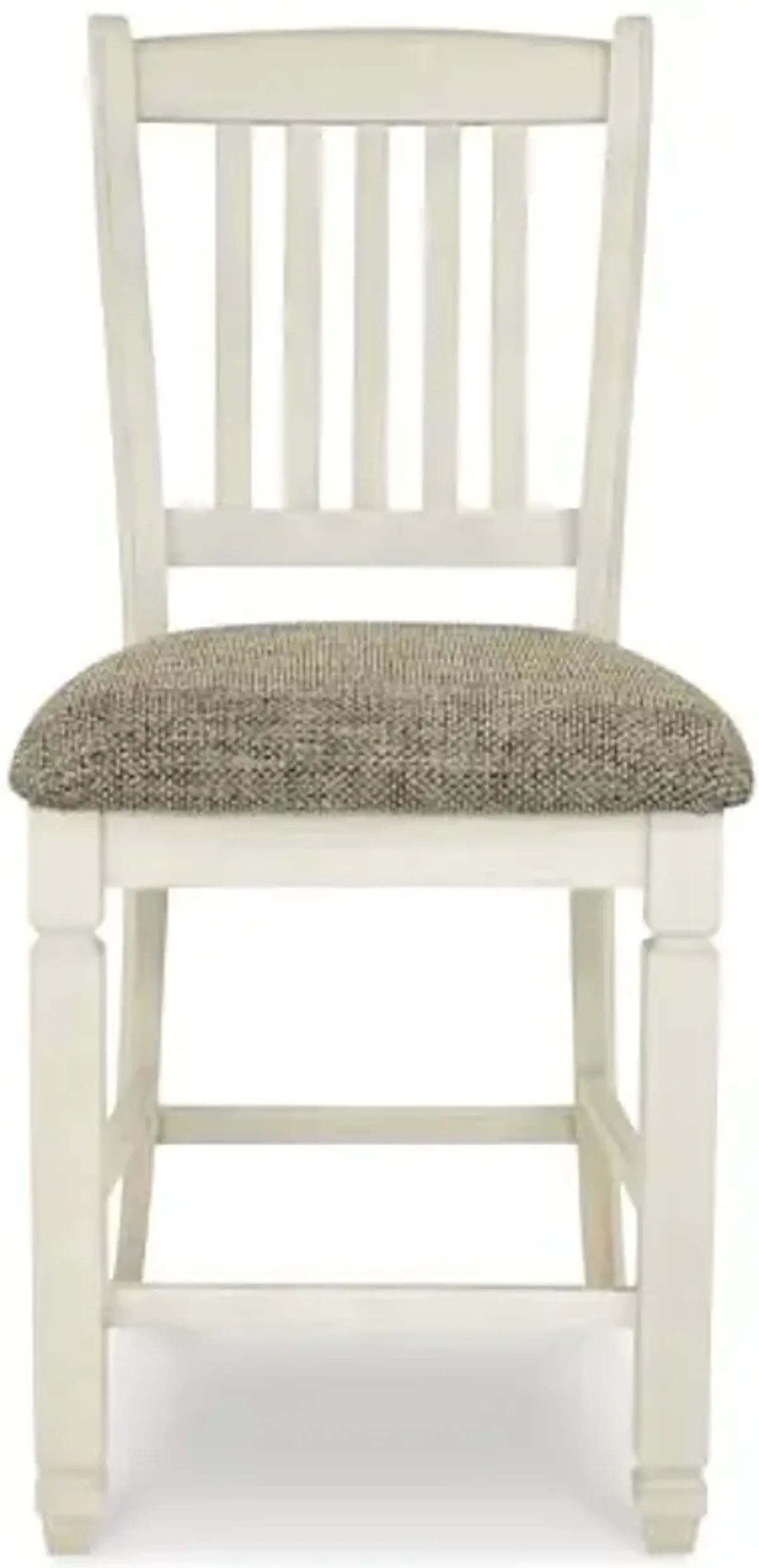 Signature Design by Ashley Bolanburg 24" Counter Height Farmhouse Barstool, 2 Count, Antique White