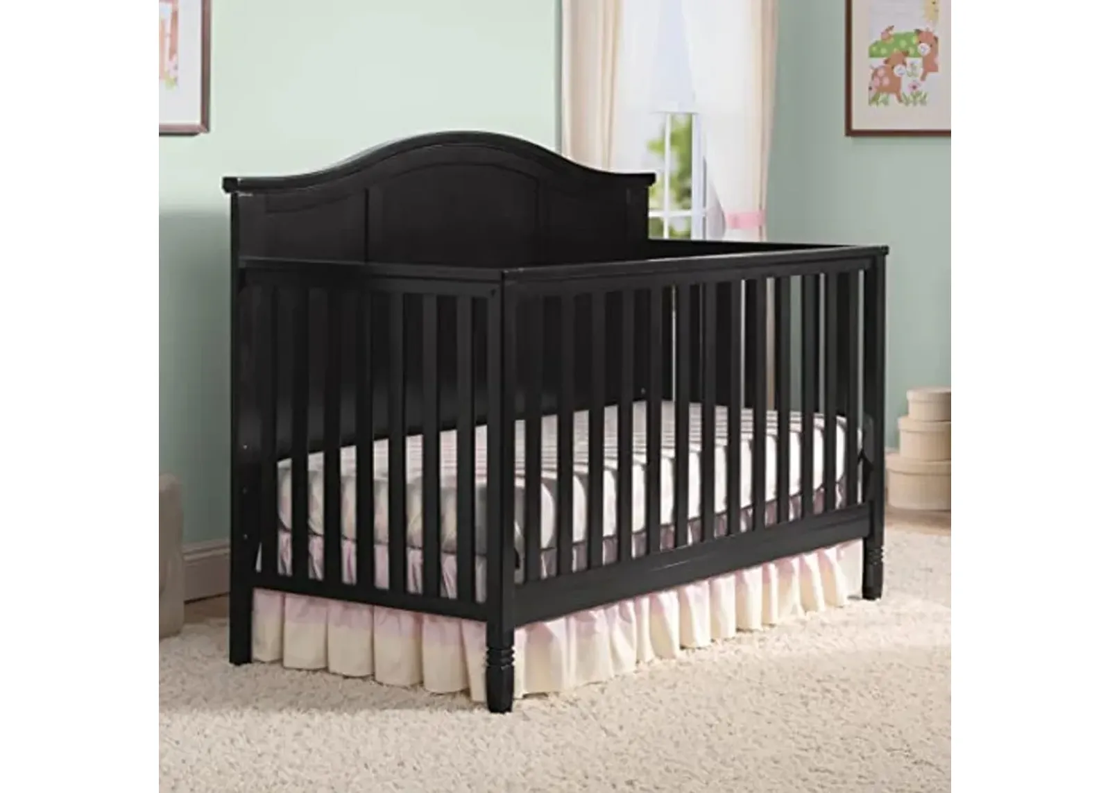 Delta Children Madrid 4-in-1 Convertible Crib Black