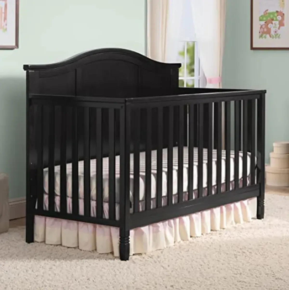 Delta Children Madrid 4-in-1 Convertible Crib Black