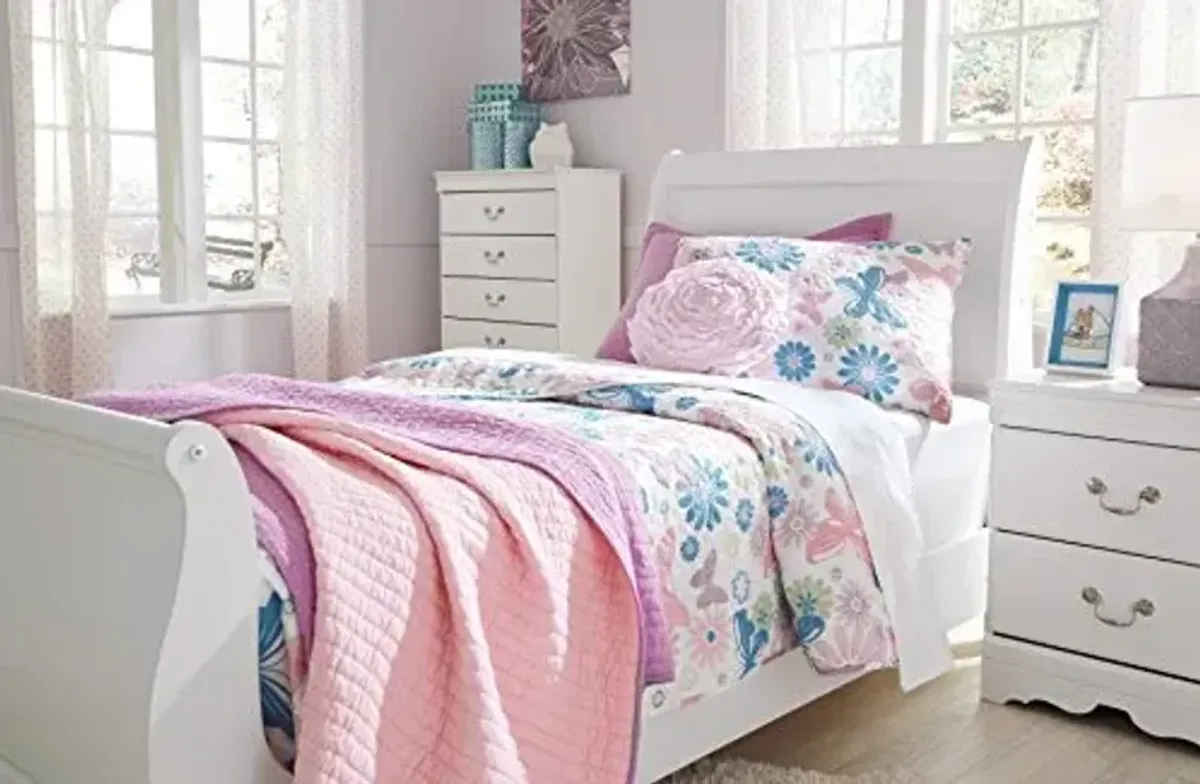 Signature Design by Ashley Anarasia Traditional Twin Sleigh Headboard ONLY, White