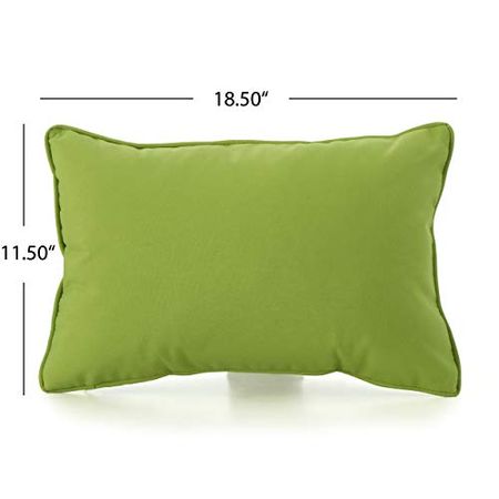 Christopher Knight Home Coronado Outdoor Water Resistant Pillows, 4-Pcs Set, Green