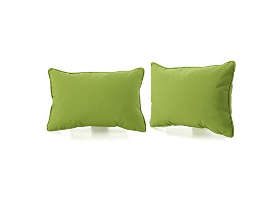 Christopher Knight Home Coronado Outdoor Square Water Resistant Pillows, 2-Pcs Set, Green