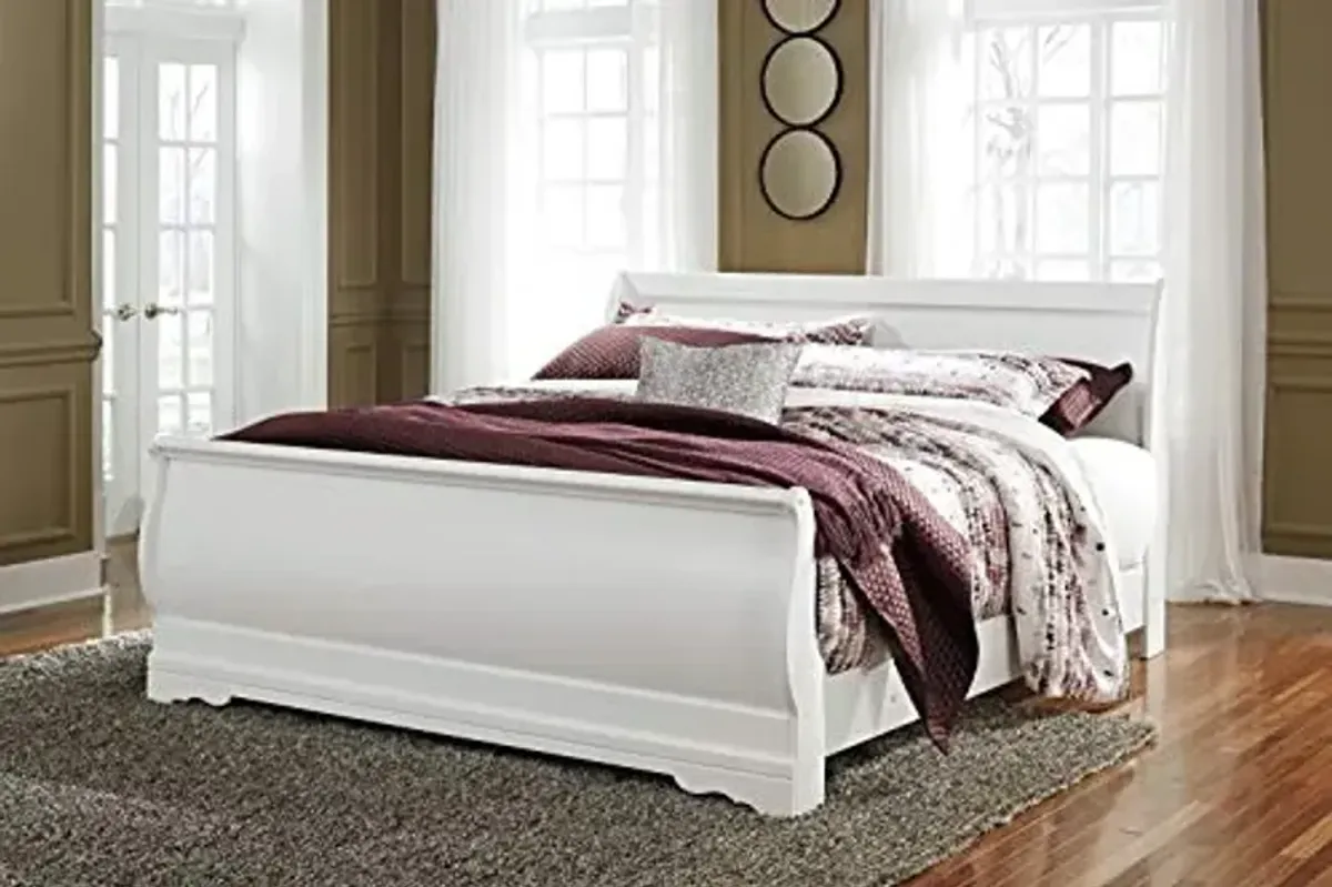 Signature Design By Ashley - Anarasia King Sleigh Headboard - Traditional Style - White
