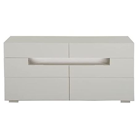 Modrest Ceres - Modern LED White Lacquer Dresser
