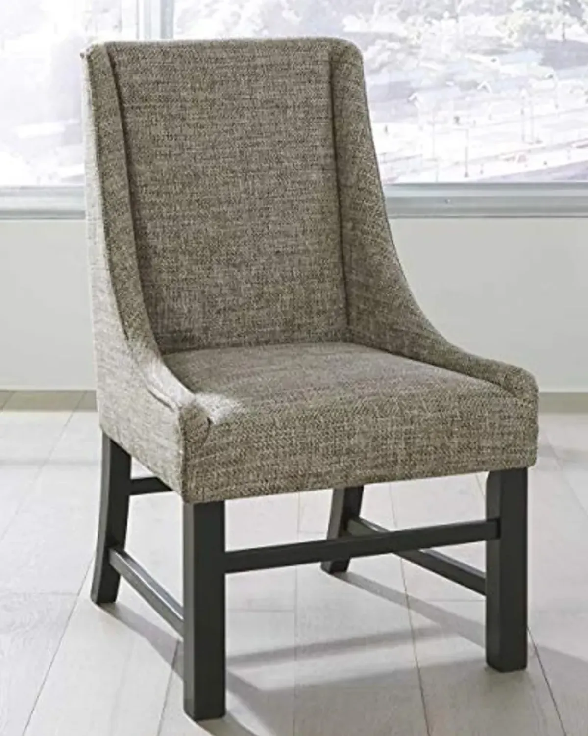 Signature Design by Ashley Sommerford Modern Farmhouse Upholstered 2 Piece Dining Chair Set, Brown