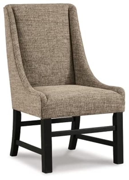 Signature Design by Ashley Sommerford Modern Farmhouse Upholstered 2 Piece Dining Chair Set, Brown