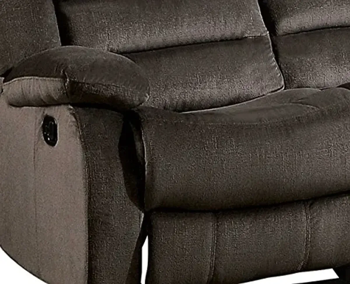Homelegance Jarita Reclining Sofa Polyester Fabric Cover, Chocolate