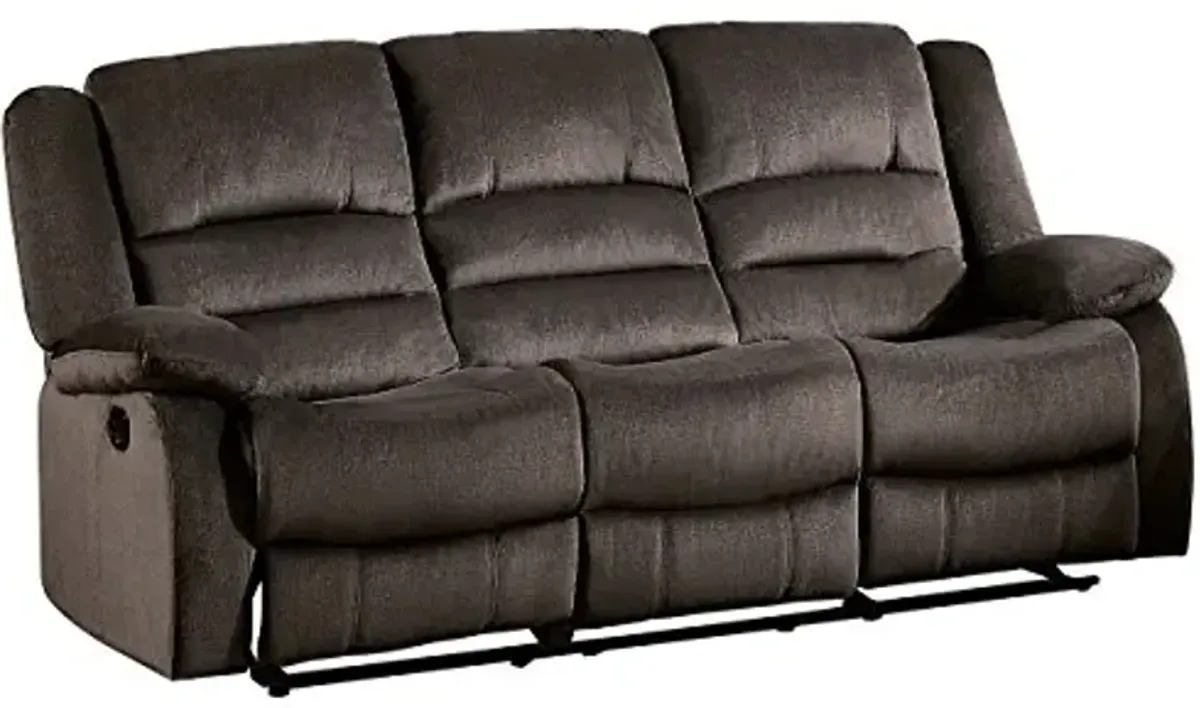 Homelegance Jarita Reclining Sofa Polyester Fabric Cover, Chocolate