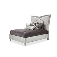 Aico Amini Melrose Plaza Queen Upholstered Bed in Dove Grey