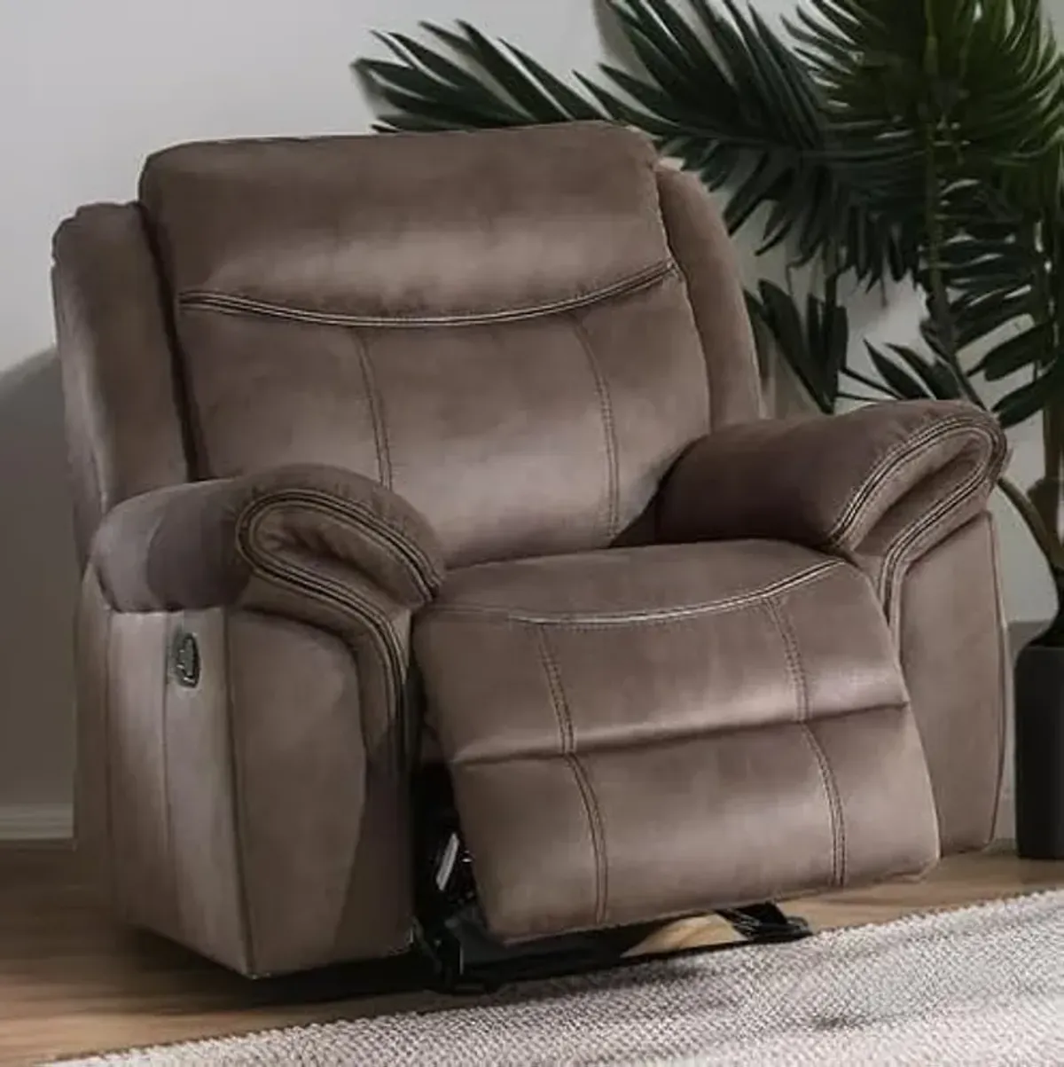 Homelegance Glider Recliner (Manual), Brown