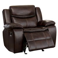 Homelegance Glider Manual Reclining Chair, Brown