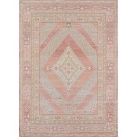 Momeni Isabella Traditional Geometric Flat Weave Area Rug, 5 ft 3 in x 7 ft 3 in, Pink