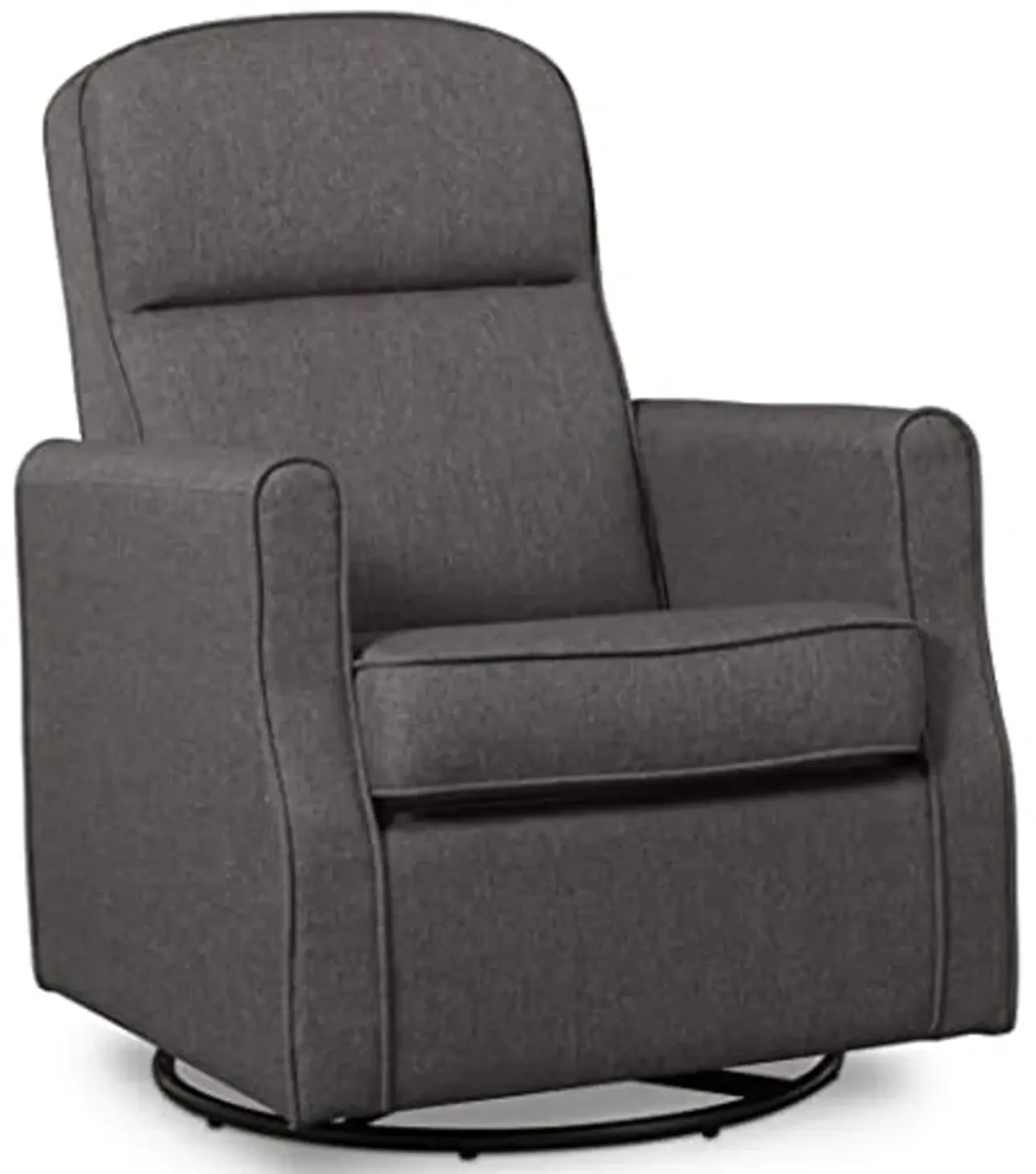 Delta Children Blair Slim Nursery Glider Swivel Rocker Chair, Charcoal