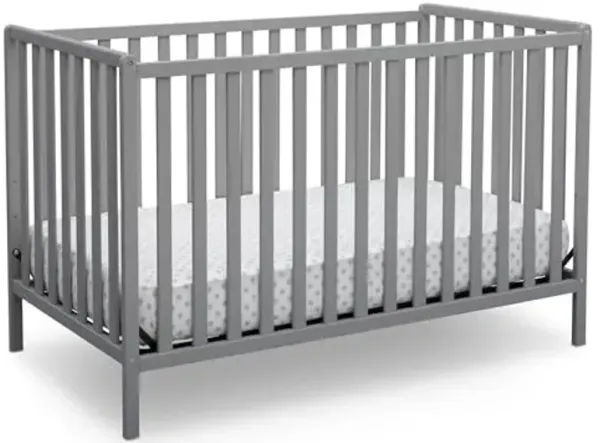 Delta Children Heartland 4-in-1 Convertible Crib - Greenguard Gold Certified, Grey