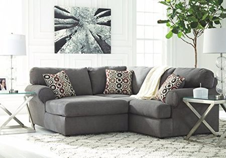 Signature Design by Ashley Jayceon Contemporary Right Arm Facing Sofa, Sectional Piece, Gray